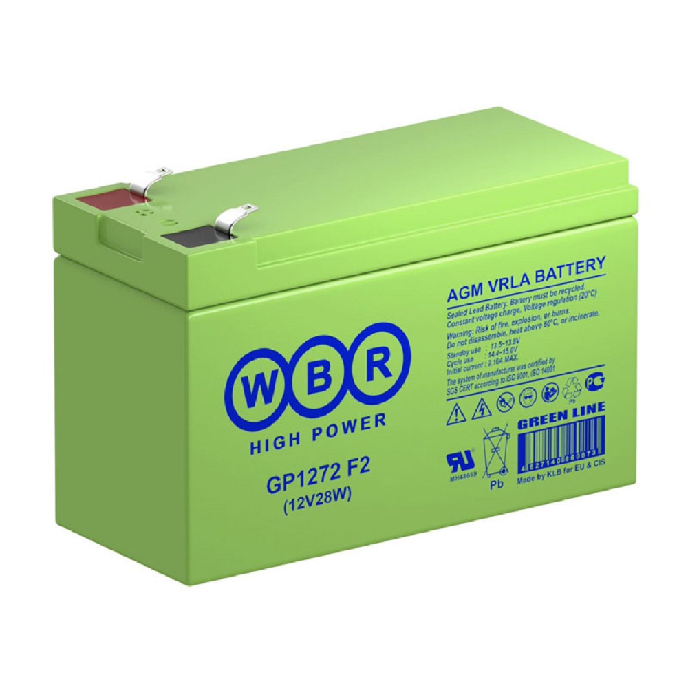WBR Батарея GP1272 (28W) f2 (12V/7,2Ah)