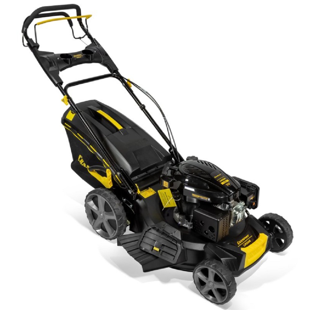 CHAMPION Газонокосилка LM5344 PRO { 4,4кВт привод 525мм 65л 25-75мм 1рычаг/6, 38кг 4в1 }