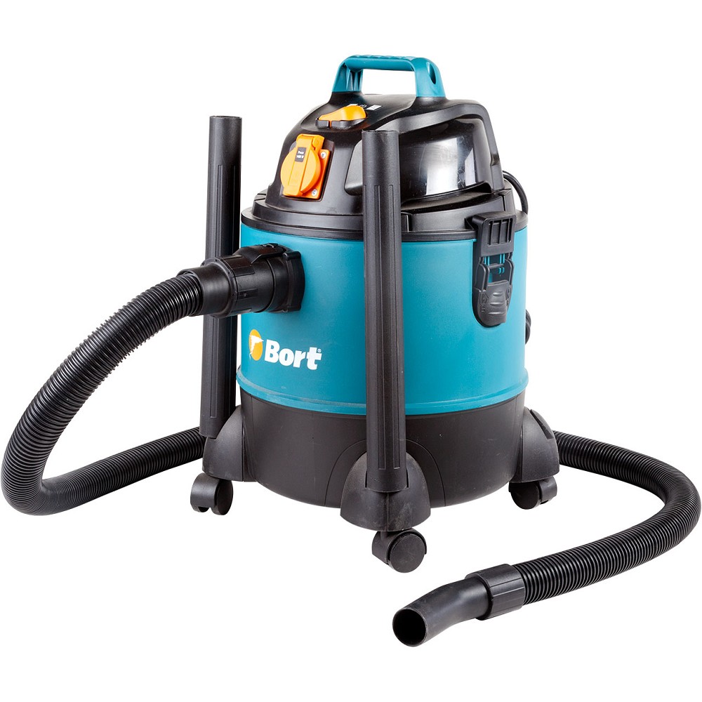 Повреждение упаковки Bort BSS-1220-Pro Пылесос строительный [98291797] { 1250 Вт, вместимость 20 л, 36 л/сек, 4,5 кг, набор аксессуаров 10 шт }