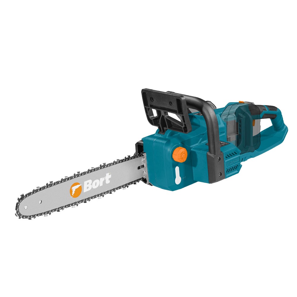 Повреждение упаковки Bort BKS-4014 Цепная пила аккумуляторная,  {36В Li-Ion, Makita 18V LXT,  шина 355мм, Бесщеточный, Шаг цепи, дюйм 3/8, холостого хода, об/мин 0-6000, вес 3,97 кг, БЕЗ АКБ И ЗУ} [93