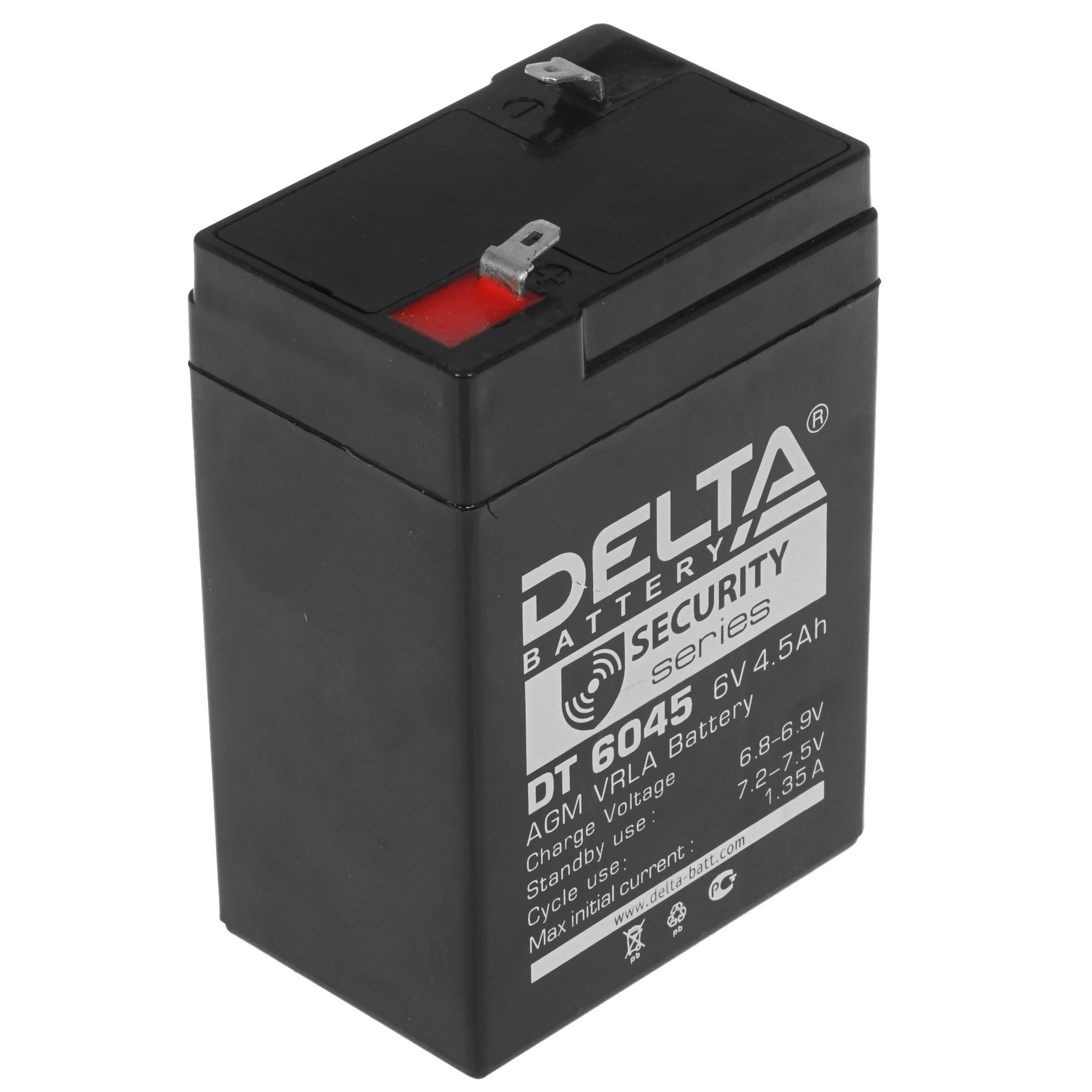 Delta DT 6045 (4.5 А\ч, 6В) свинцово- кислотный аккумулятор  