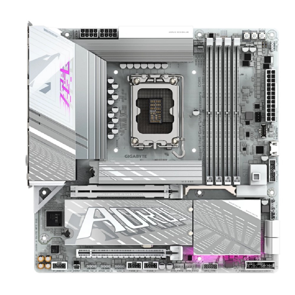 Gigabyte Z890M AORUS ELITE WIFI7 ICE {Socket 1851, Intel®Z890, 4xDDR5-6400, DP, 2xPCI-Ex16, 4xSATA}