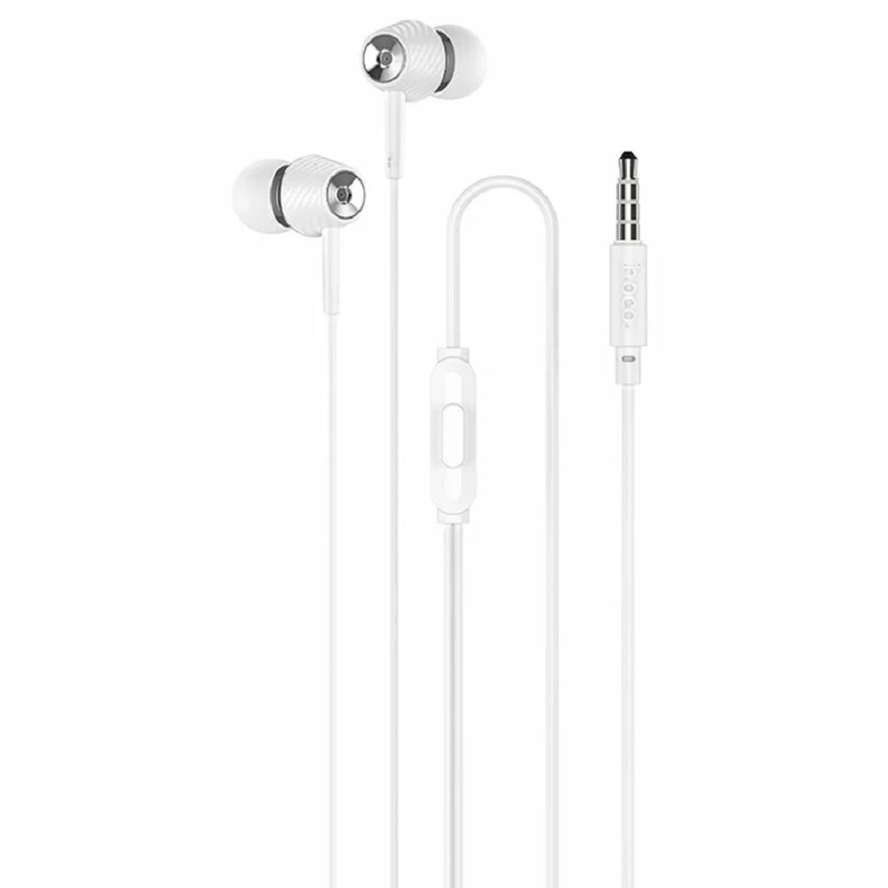 HOCO M70/ Наушники + микрофон/ Кнопка ответа/ 1.2м/ 3.5 mm jack/ White