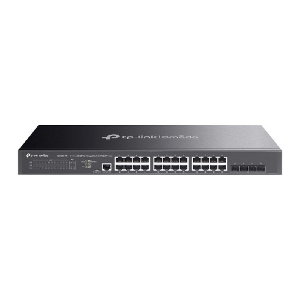 TP-Link SG3428X-M2 Управляемый коммутатор JetStream уровня 2+ с 24 портами 2,5 Гбит/с и 4 портами SFP+ 10 Гбит/с