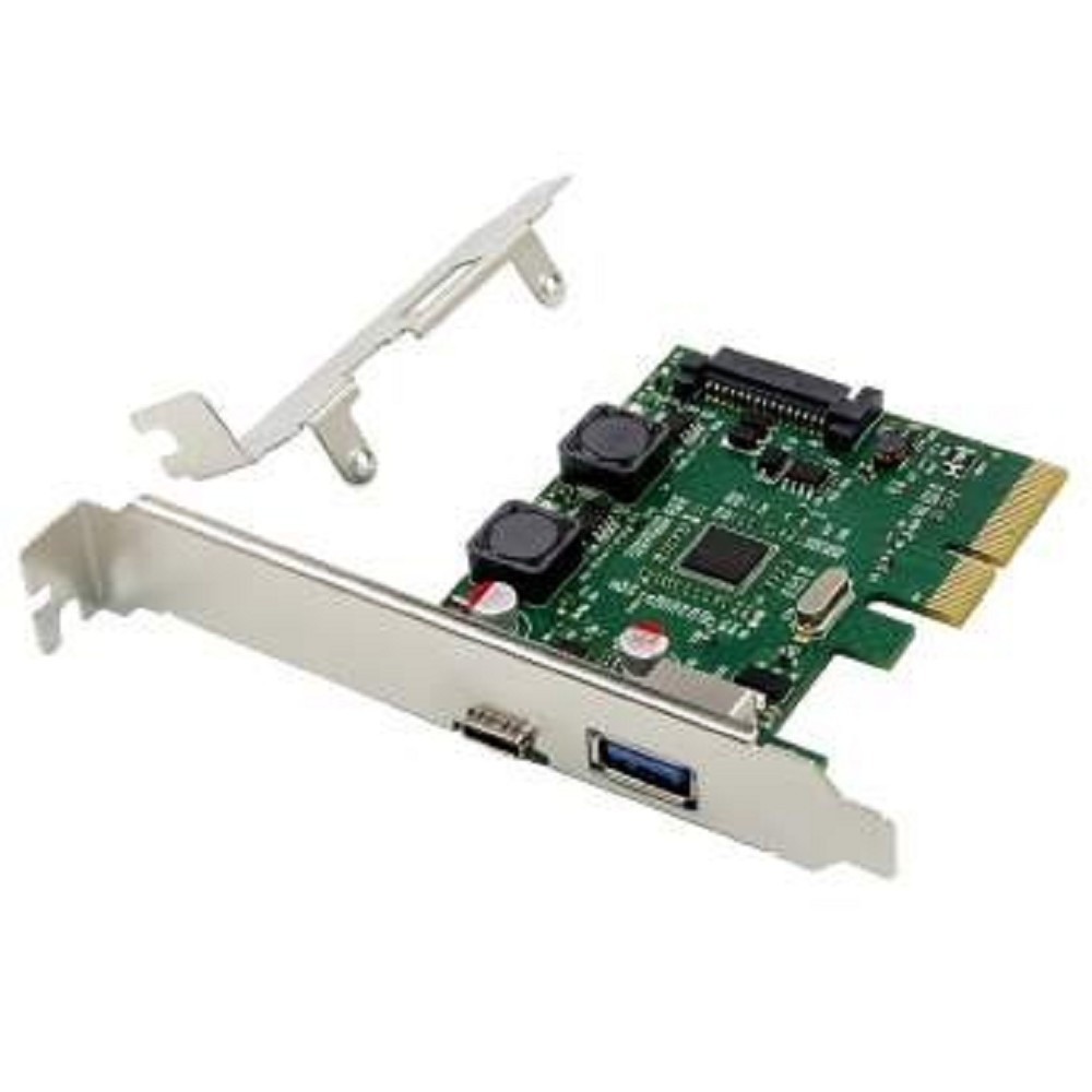 ORIENT AM-U3142PE-AC, Контроллер PCI-Ex4 v3.0, USB 3.2 Gen2, 2-port ext (Type-A + Type-C), ASM3142 chipset, разъем доп.питания, в комплекте LP планка крепления (31273)