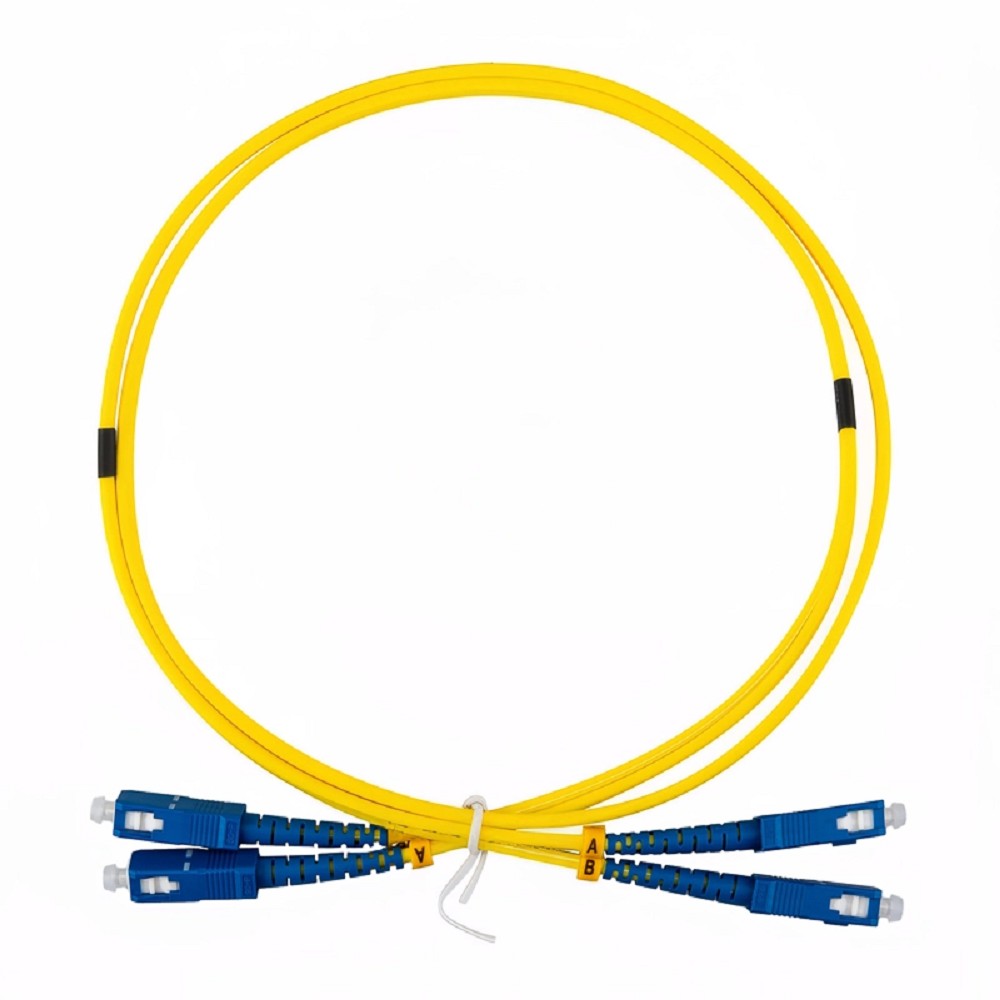 Rexant (50-2110-7) Патч-корд оптический одномодовый (SM) 9/125 OS2 разъемы zip-cord SC/UPC-SC/UPC 3мм Duplex LSZH 7м желтый