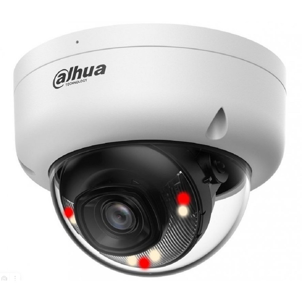 DAHUA DH-IPC-HDBW1439E1P-A-IL-0280B-S6 Уличная купольная IP-видеокамера 4Мп, 1/3” CMOS, объектив 2.8мм, ИК 30м,LED 30м, IP67 ,IK08, микрофон, металл, пластик