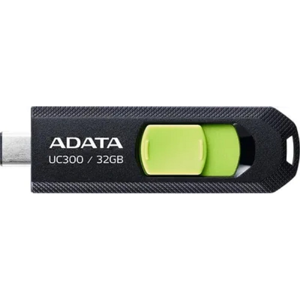A-DATA Flash Drive 32GB UC300  USB (Type-C) USB3.2, черный и зеленый [acho-uc300-32g-rbk/gn]
