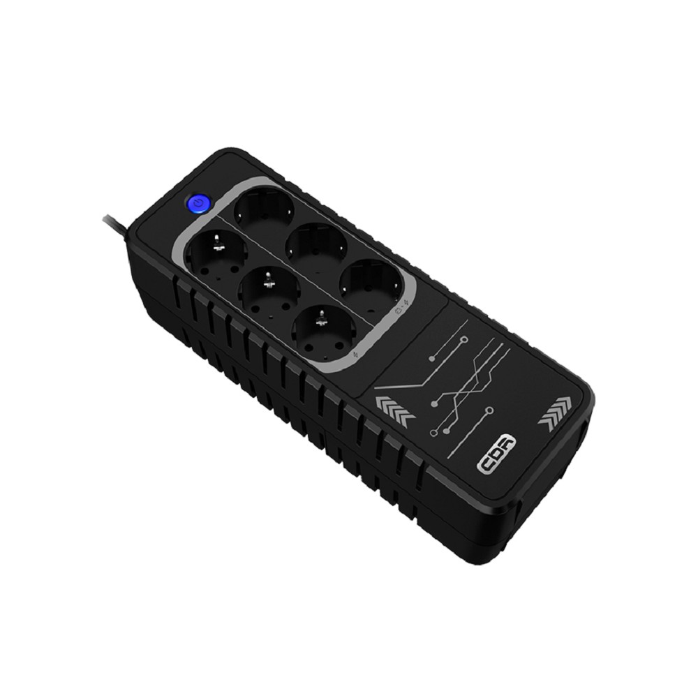Повреждение упаковки ИБП CBR LIGHT LGT-850 [850VA/480W 6 x EURO, 3 c фильтрацией + 3 с резервированием, Breaker] (LGT-850H-6F-LDB)
