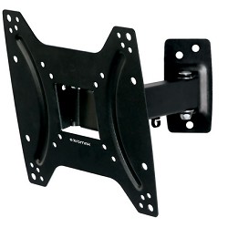 Kromax OPTIMA-203 black {Кронштейн для LED/LCD телевизоров 15"-42", max 25 кг, настенный, 3 ст свободы, наклон +5°-12°, поворот ±90°, от стены 68.5-225 мм, max VESA 200x200 мм} 