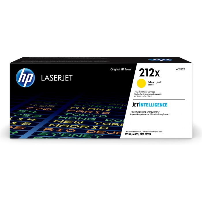 Картридж лазерный HP 212X W2122X желтый для HP CLJ Enterprise M554/M555