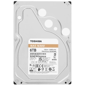 6TB Toshiba N300 (HDWG460UZSVA) {SATA 6.0Gb/s, 7200 rpm, 256Mb buffer, 3.5" для NAS} 