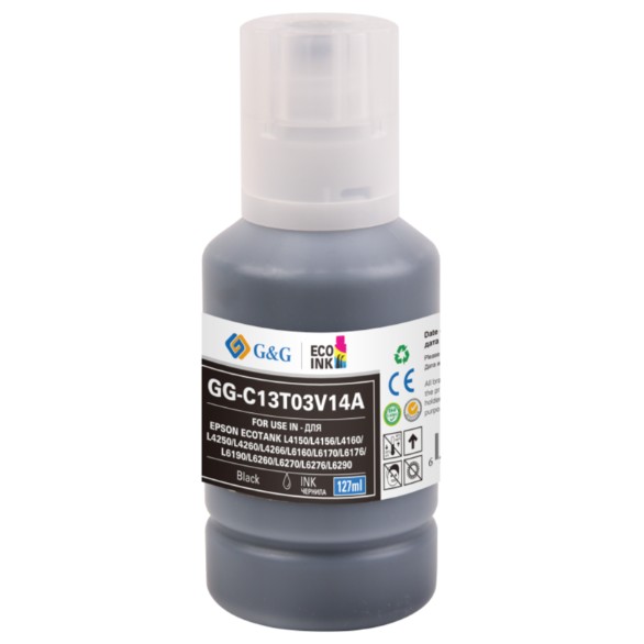 Чернила G&amp;G GG-C13T03V14A 101BK черный127мл для Epson L4150/L4160/L6160/L6170