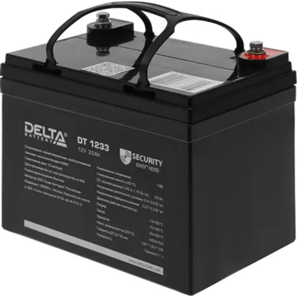 Delta DT 1233 (33 А\ч, 12В) свинцово- кислотный аккумулятор  
