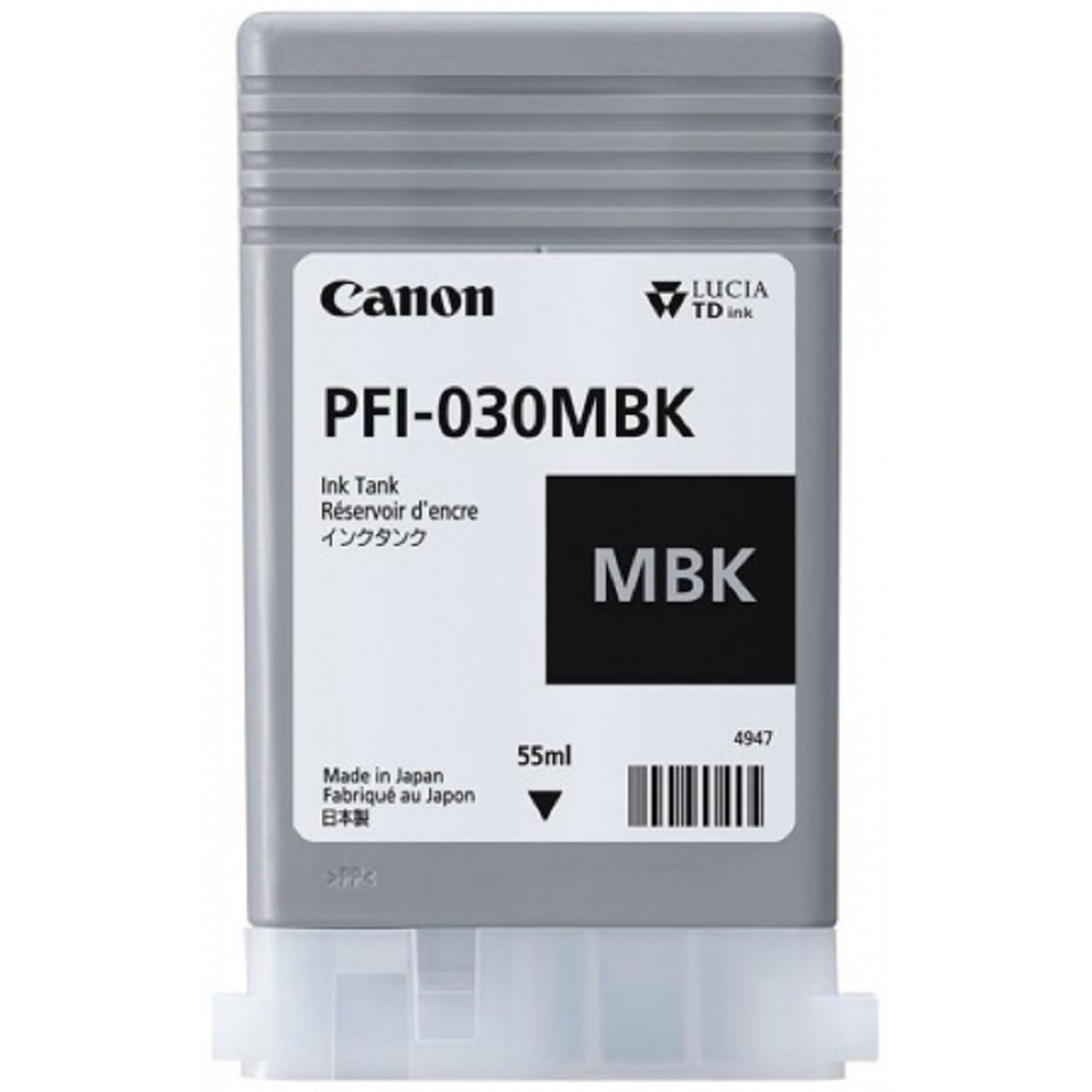 Картридж/ INK TANK PFI-030 MATTE BLACK черный матовый (55мл) для Canon imagePROGRAF TA-20, TA-30, TM-240, TM-340