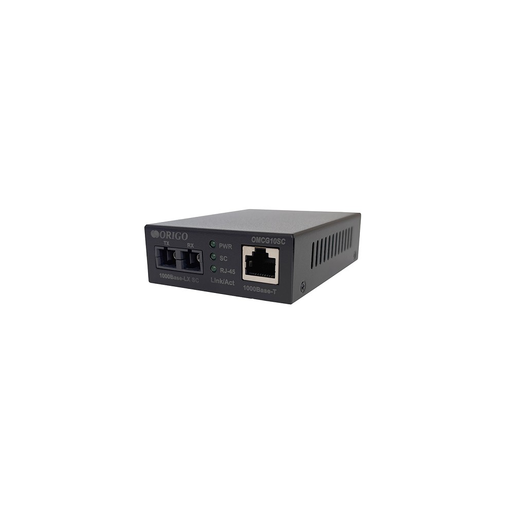 ORIGO OMCG10SC/A1A Медиаконвертер 1000Base-T / 1000Base-LX (SC), 1310 нм, одномод, до 10 км