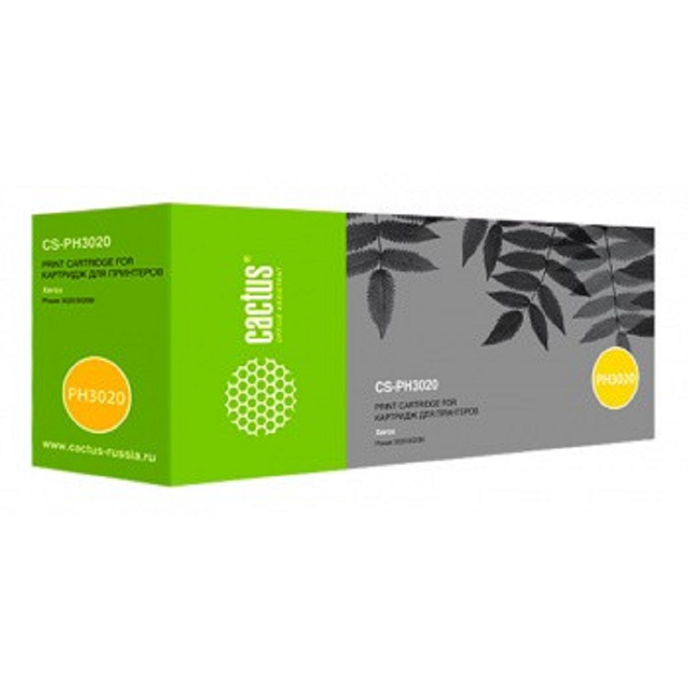 Повреждение упаковки Тонер Картридж Cactus CS-PH3020 106R02773 черный для Xerox Phaser 3020/3020BI (1500стр.)