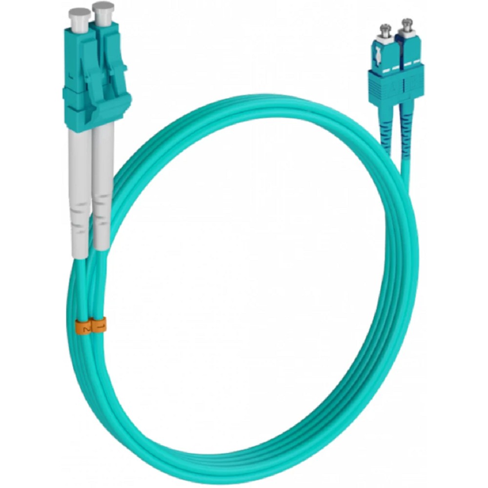 Rexant (50-2514-10) Патч-корд оптический многомодовый (MM) 50/125 OM3 разъемы zip-cord LC/UPC-SC/UPC 3мм Duplex LSZH 10м