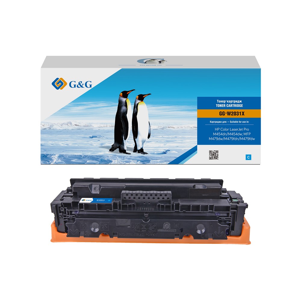 Картридж лазерный G&amp;G GG-W2031X 415X голубой (6000стр.) для HP LJ M454/MFP M479
