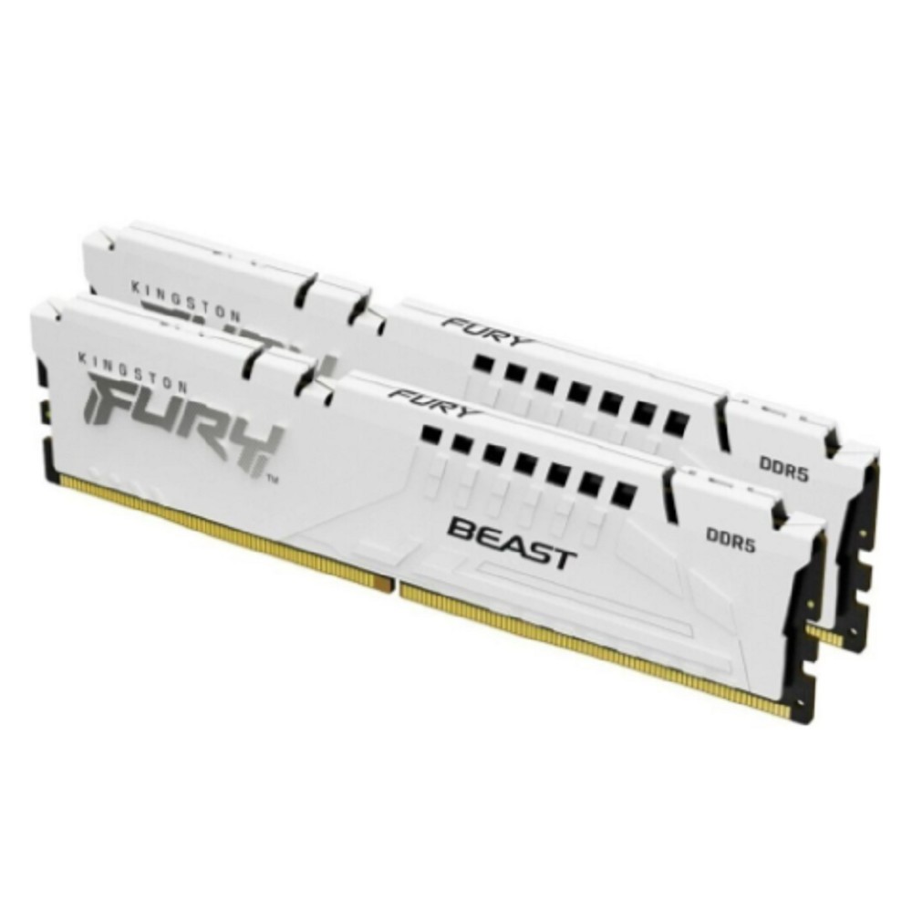 Kingston DDR5 DIMM 32GB (2x16GB) 6000MT/s CL36 FURY Beast White EXPO Non-ECC Unbuffered (Kit of 2) 1RX8 36-44-44 1.35V 288-pin 16Gbit 
