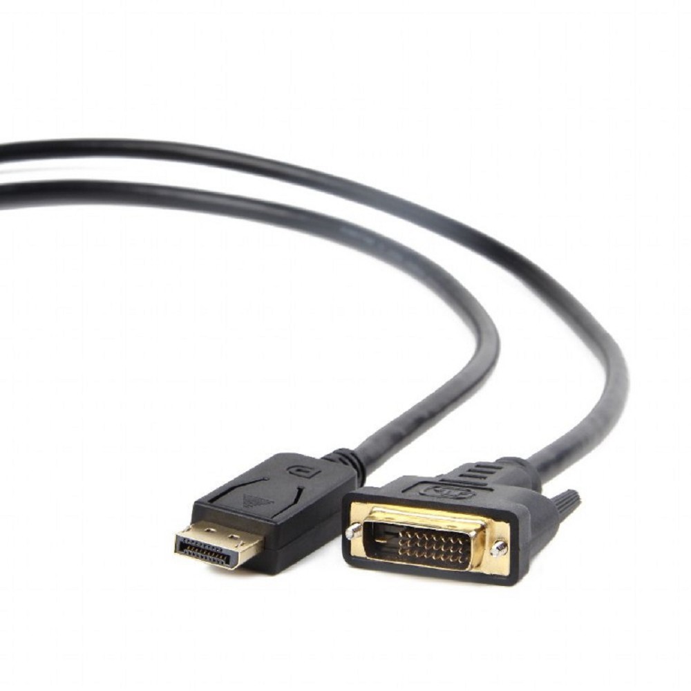 Bion Кабель DisplayPort - DVI, 20M/24+1M, однонаправленный, позолоченные контакты, 1.8 м, черный [BXP-CC-DPM-DVIM-018]