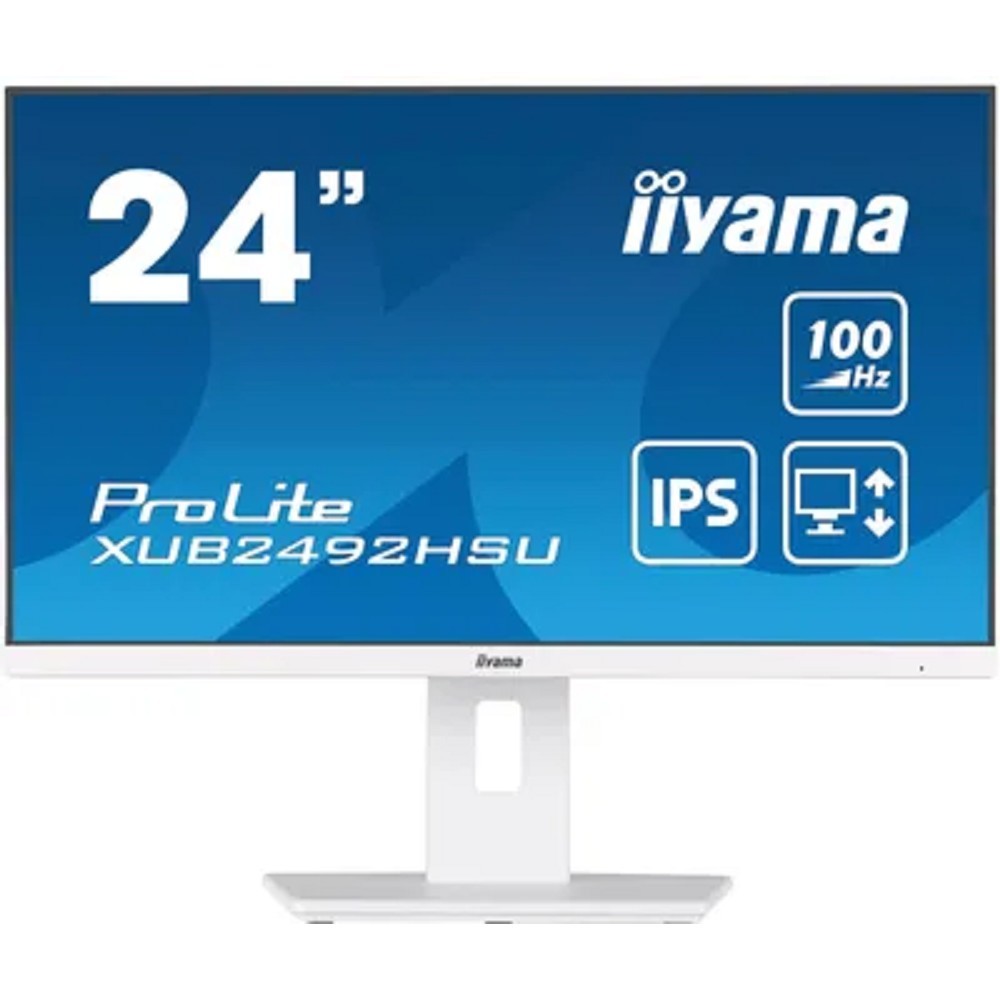 LCD Iiyama 23.8" XUB2492HSU-W6 белый {IPS 1920x1080 100Hz 0.4ms HDMI DisplayPort USB M/M Pivot}