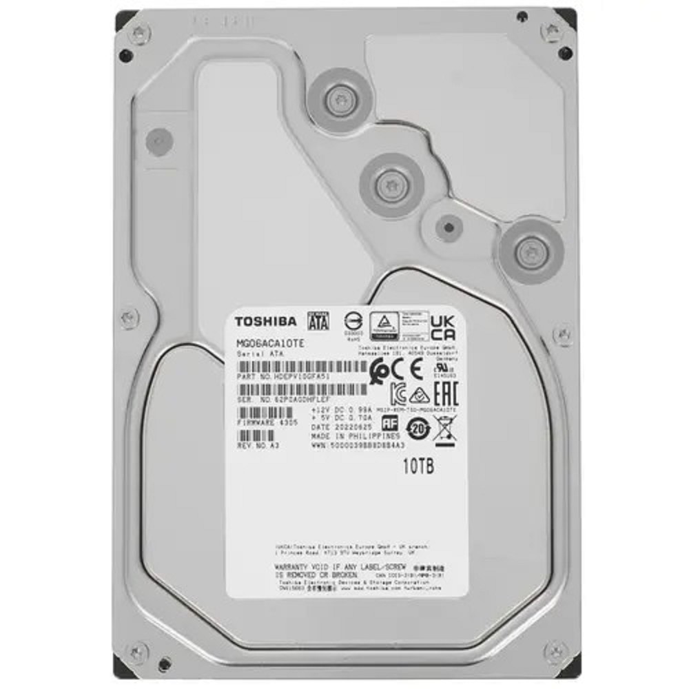 10TB Toshiba  Enterprise Capacity  (MG06ACA10TE) {3.5 " SATA, 7200RPM, 256MB buffer}