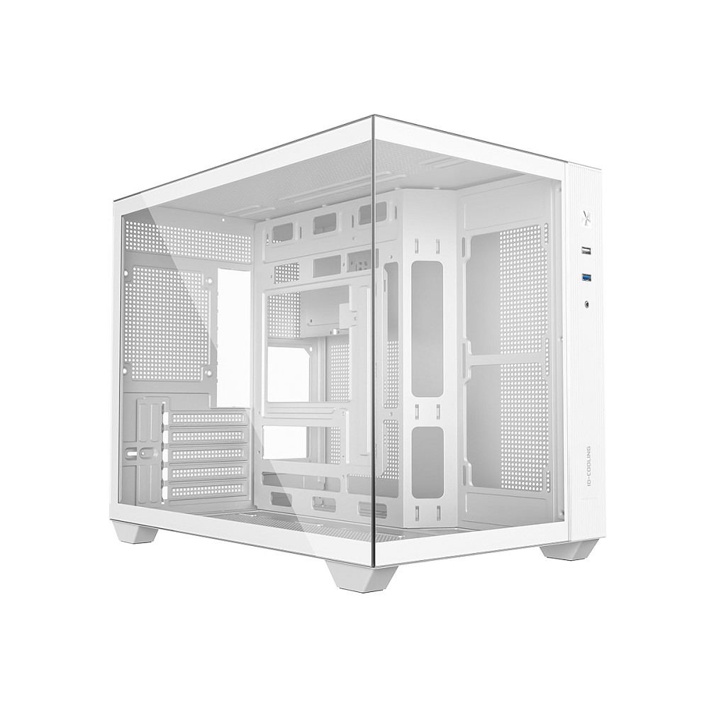 Case ID-Cooling VIEW 500 White mATX/ win TG/ no fan/ Gen2 Type C/ CPU 162mm/ GPU 407mm/ no PSU