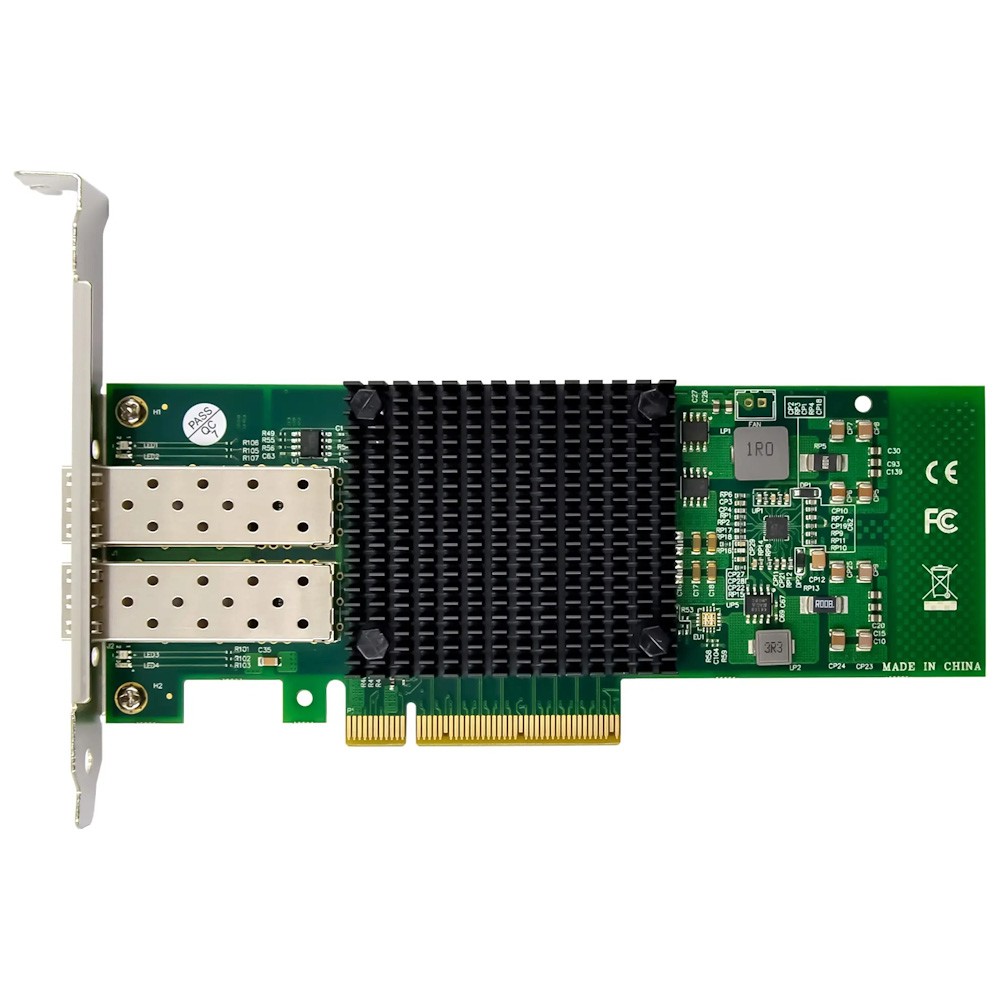 ORIENT XWT-INT520PE8 2SFP+, Сетевая карта PCI-Ex8 v2.0 2xSFP+ 10Gbps Server NIC, Intel 82599ES chipset, 10/1 Гбит/с, 2 планки крепления в комплекте (33298)