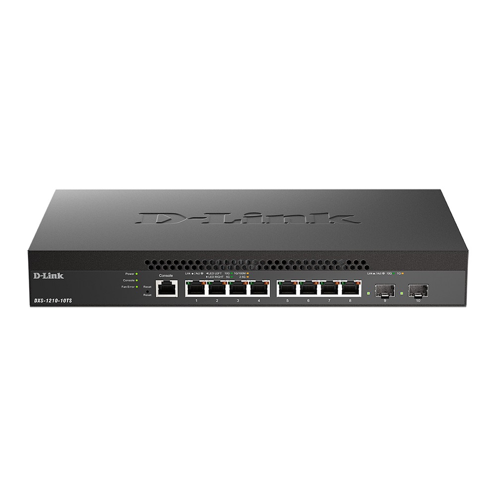 D-Link DXS-1210-10TS/B1A PROJ Управляемый L2+ коммутатор с 8 портами 10GBase-T и 2 портами 10GBase-X SFP+