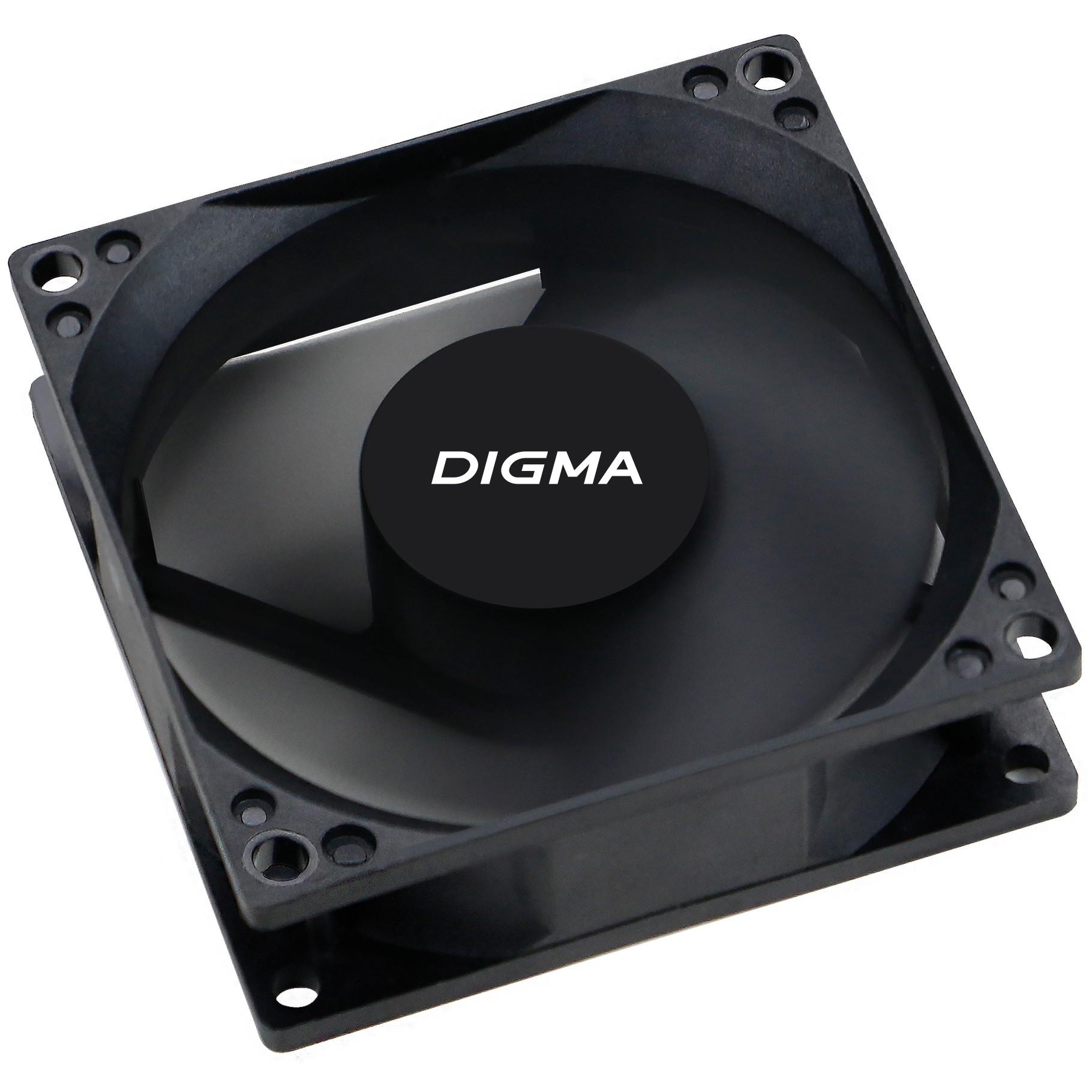 Вентилятор Digma DFan-80 80мм черный 3-pin 4-pin (Molex) Ret