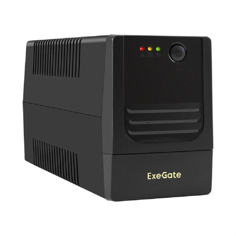 Повреждение упаковки Exegate EX299492RUS ИБП ExeGate Power NB-1000.LED.AVR.2SH (1000VA/650W, LED, AVR, 2*Schuko, батарея 12V 9Ah, Black)