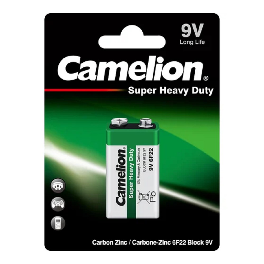 Camelion  6F22 BL-1 (6F22-BP1G, батарейка,9В) (1 шт. в уп-ке) 