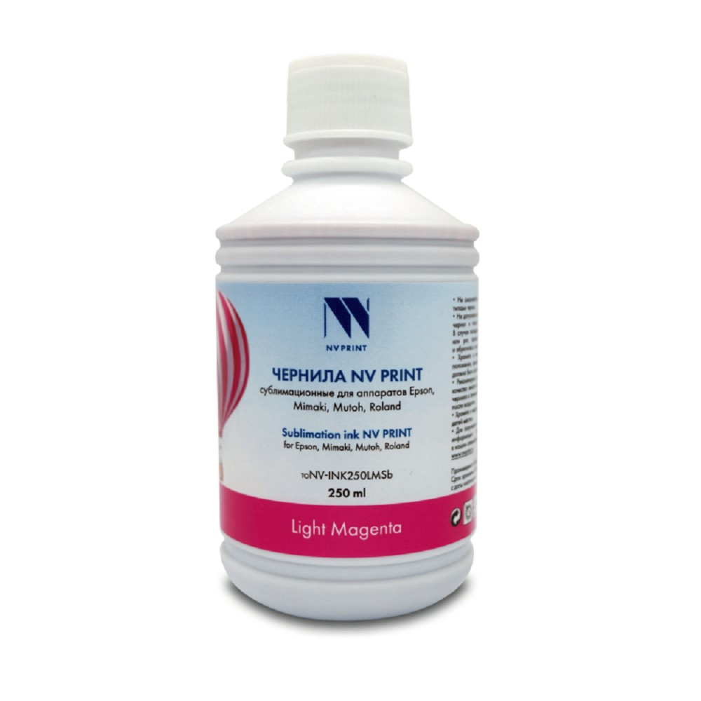 Чернила NV PRINT сублимационные NV-INK250LMSb для аппаратов Epson, Mimaki, Mutoh, Roland (250ml) Light Magenta