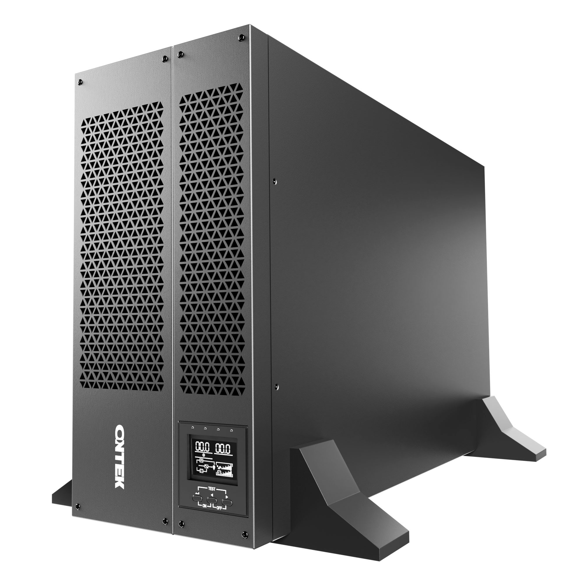 ИБП ONTEK SM RT 10, 10 кВА/10 кВт (PF=1) с аккумуляторными батареями, общая высота 5U {10000ВА/10000Вт, 12В/9Ач * 20 шт.} 