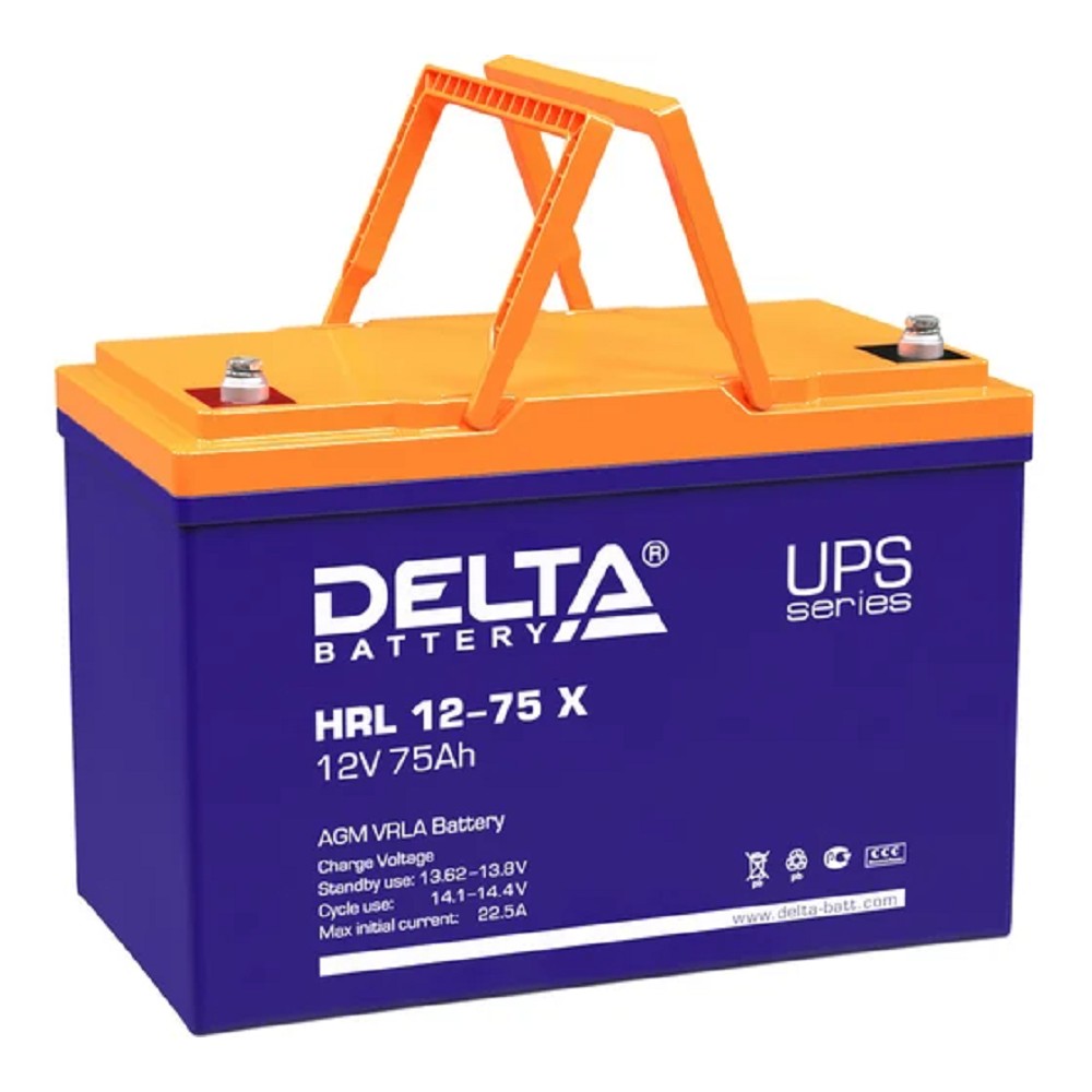 Delta HRL 12-75 Х (75 А\ч, 12В) свинцово- кислотный  аккумулятор