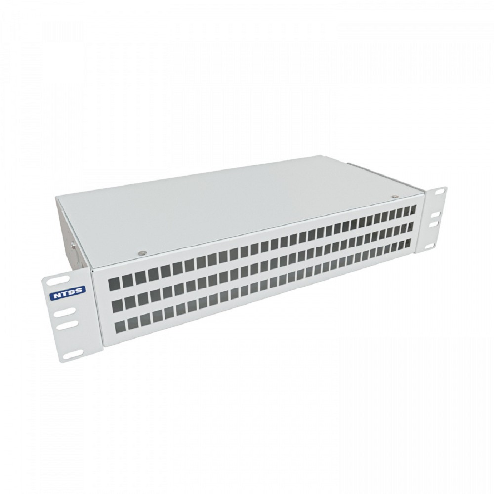 NTSS Кросс NTSS оптический 19'' укомплектованный 2U, 64 порта SC/APC, 9/125 мкм (сплошная панель, сплайс-кассета 2шт, пигтейлы, КДЗС, адаптеры) серый RAL 7035 NTSS-RFOB-2U-64-SC/A-9-SP1.5G0AY