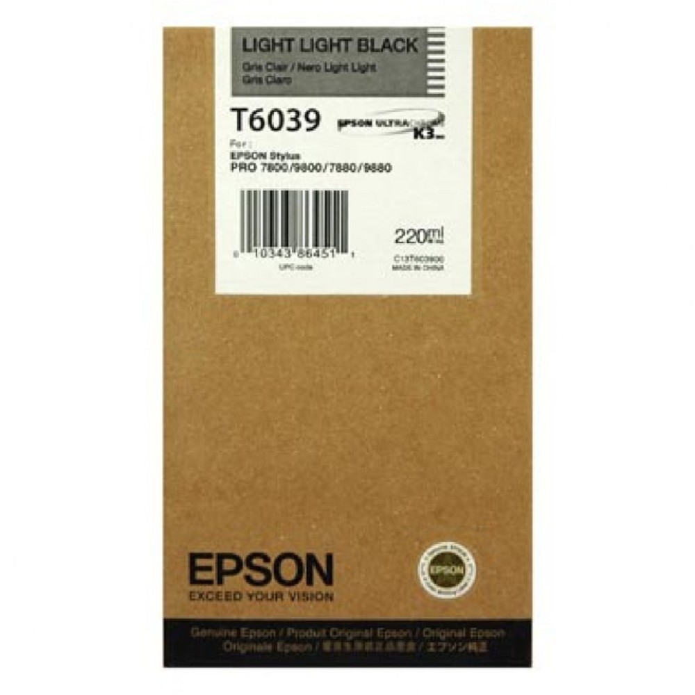 EPSON C13T603900 SP-7880/9880 220ml Light  Light Black (LFP)