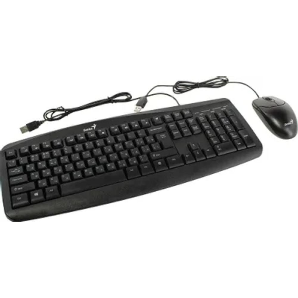 Повреждение упаковки Клавиатура + мышь Genius Smart KM-200 {комплект, черный, USB} [31330003402/31330003416]