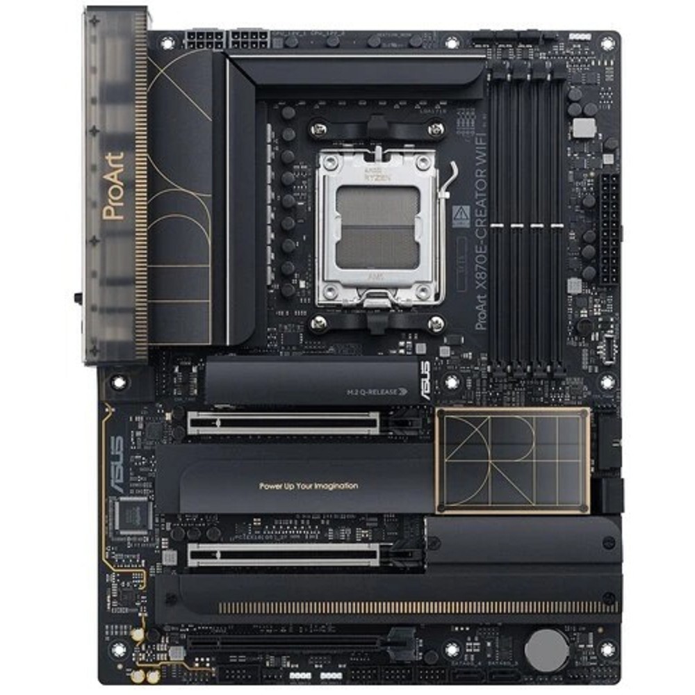 ASUS PROART X870E-CREATOR WIFI (Socket AM5, ATX, 4xDDR5(256GB), DP/HDMI, 3xPCIe 5.0x16, 4xSATA 6Gb/s, 4*M Key,  2,5xLAN, 10xLAN,  WiFi 7, BT 5,4, 7xUSB 3.1, 1xUSB 2.0)