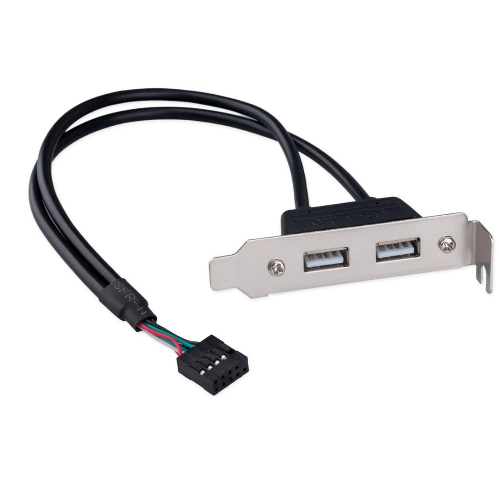 Cablexpert Планка USB 2.0 на заднюю панель низкопрофильная, 2 порта USB (CCUSBRECEPTACLE-LP)