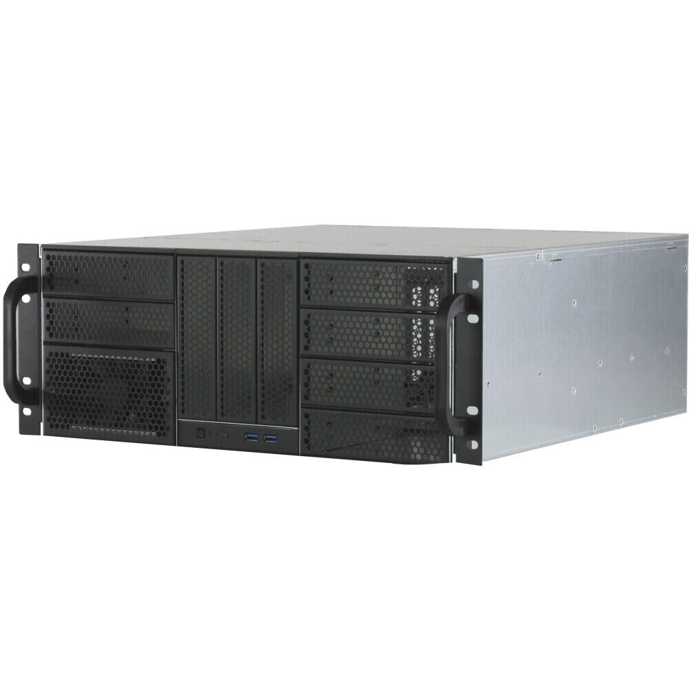 Procase RE411-D9H3-A-45 Корпус 4U server case,9x5.25+3HDD,черный,без блока питания,глубина 450мм,MB ATX 12"x9,6"