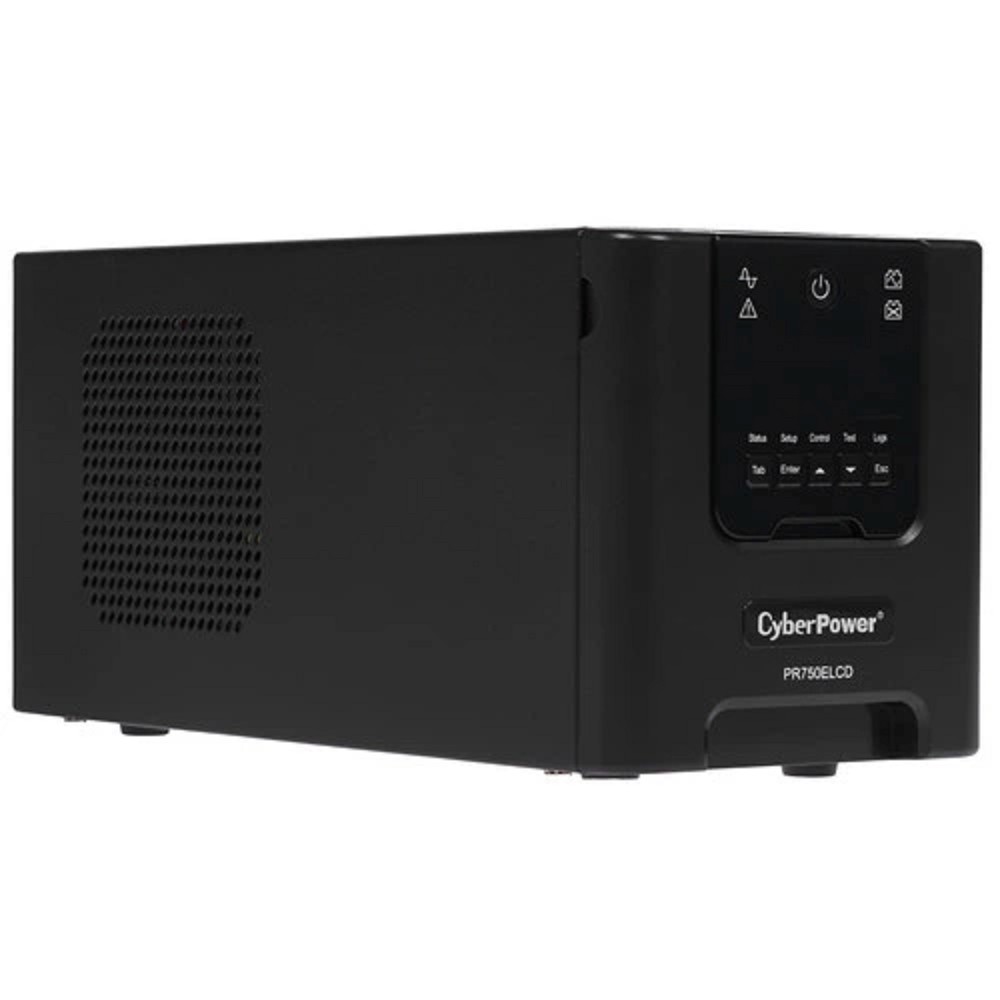 ИБП CyberPower PR750ELCD {Line-Interactive, Tower, 750VA/675W USB/RS-232/EPO/SNMPslot (6 С13) 12В/7 Ач х 2}