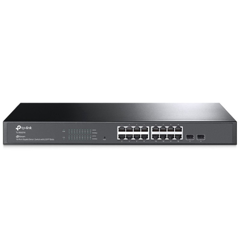 TP-Link SG2218 Коммутатор JetStream линейки Smart с 16 гигабитными портами RJ45 и 2 портами SFP