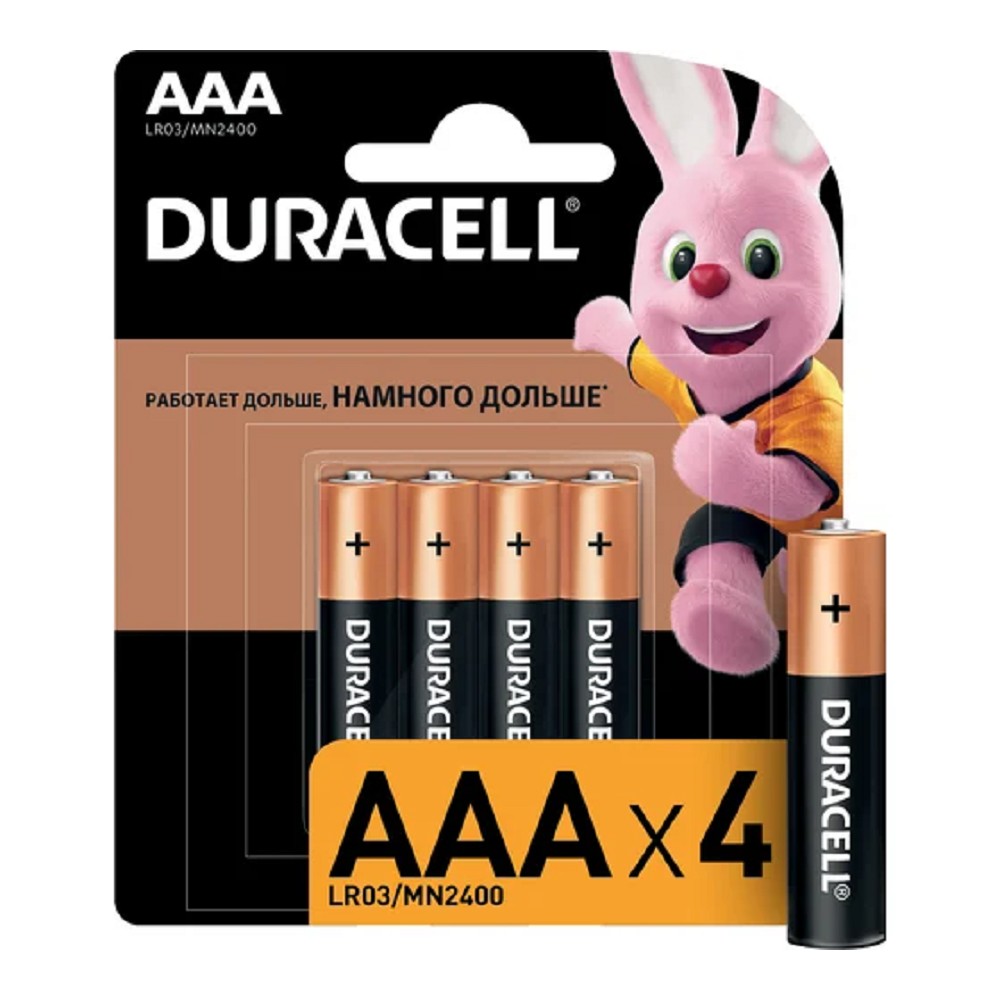 DURACELL LR03-4BL BASIC (48/192/29184) (AAA MN2400)(B0014046) (4 шт в уп-ке)