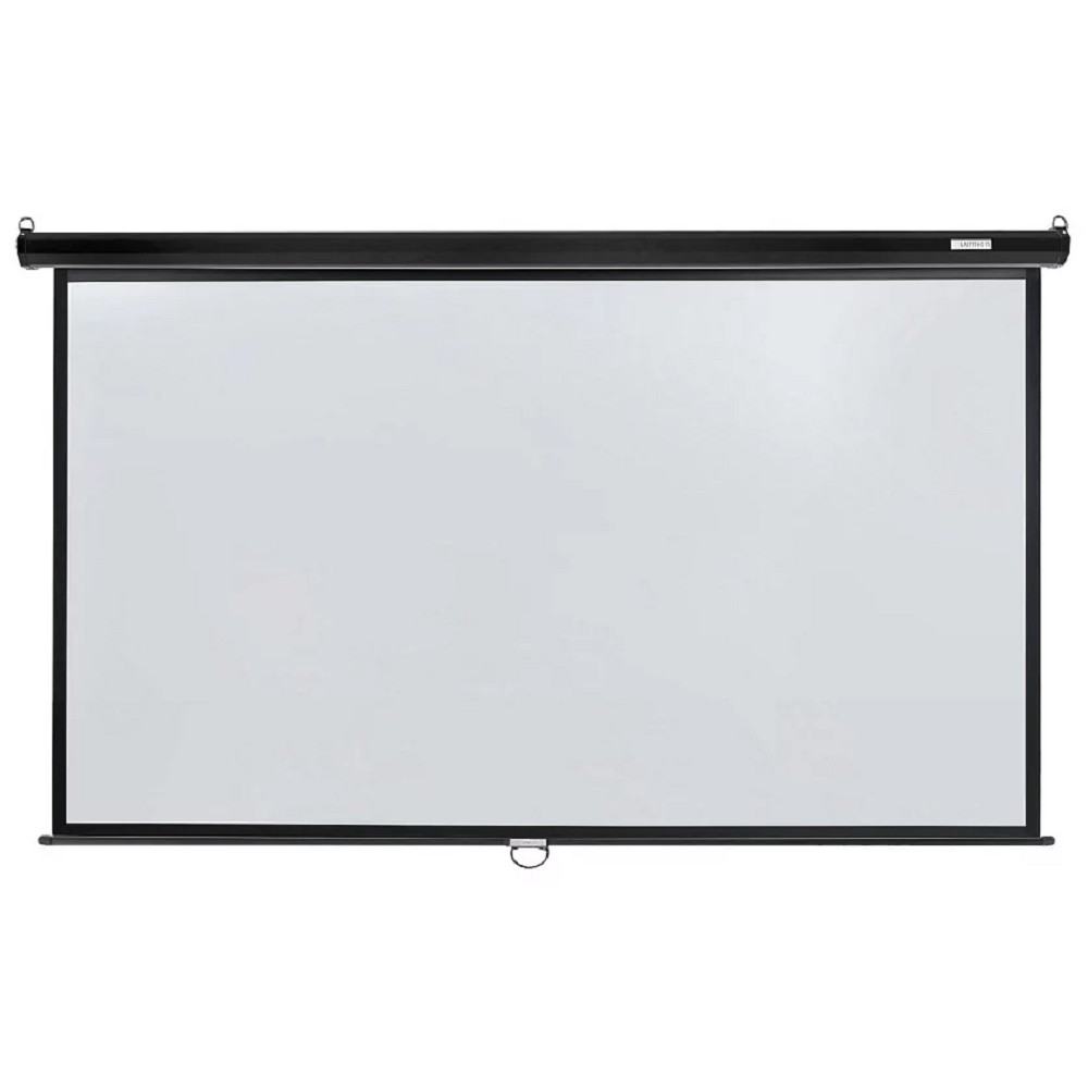 LUMIEN Eco Picture LEP-100130 157х227см (рабочая область 124х221 см) (100") Matte White верх.кайма 30 см, восьмигранный корпус, возможность потолочн./настенного крепления, 16:9, корпус черного цвета