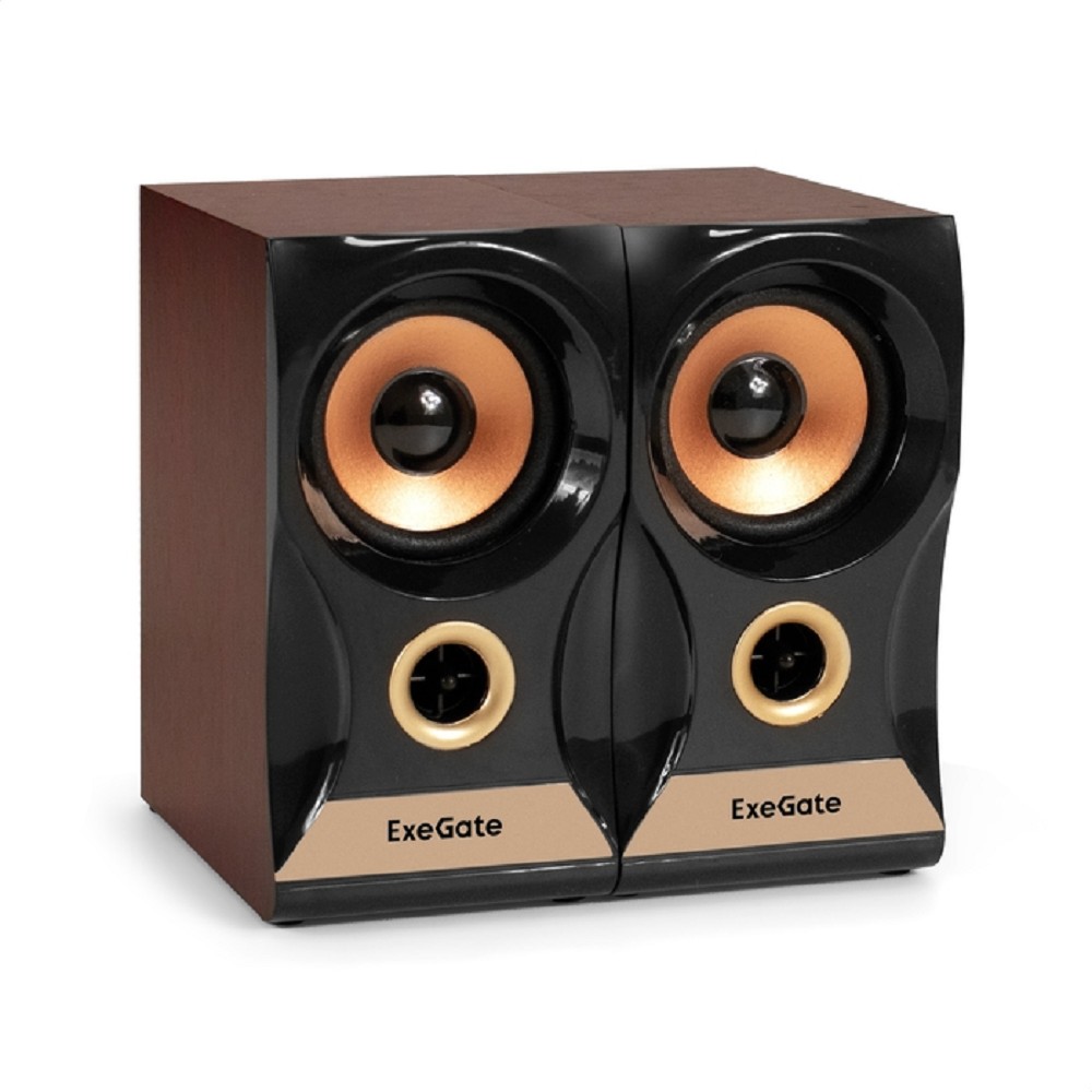 ExeGate Maestro SPS-590 (Активная, питание 220В, 2х3Вт, 30-18000Гц, цвет темное дерево, Color Box)