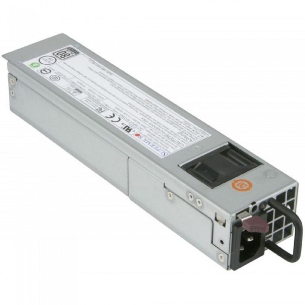 Supermicro PWS-609P-1R2  1U, platinum efficiency, 600W, AC input: 100-127/200-240Vac