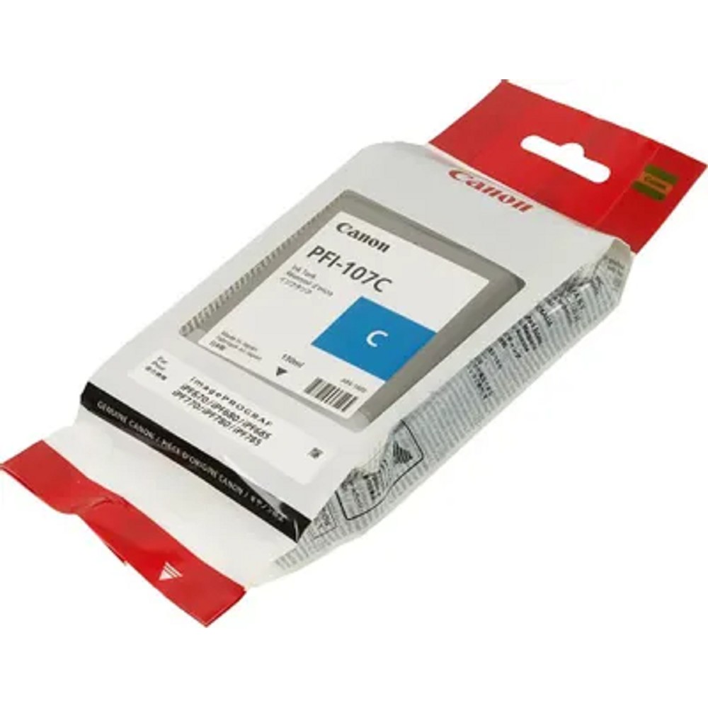 Canon PFI-107C 6706B001  ( 6706B003  )  Картридж для  iPF680/685/770/780/785, Голубой, 130ml.