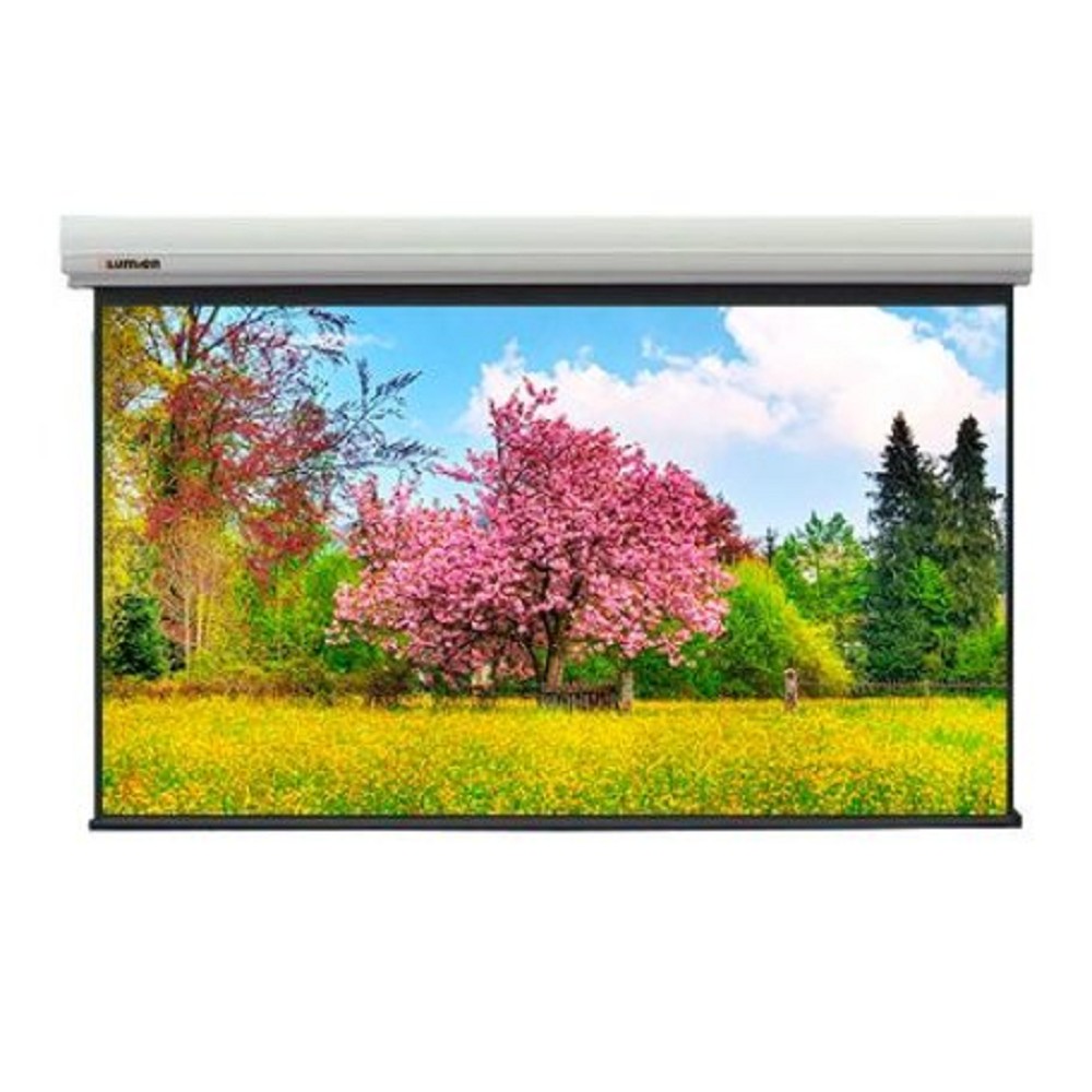 Lumien Master Large Control [LMLC-100121] Экран с электроприводом {642х1010 см (раб. область 625х1000 см) (464"), Matte White FiberGlass черн. кайма по периметру, верх.кайма 10 см, стальной корпус}